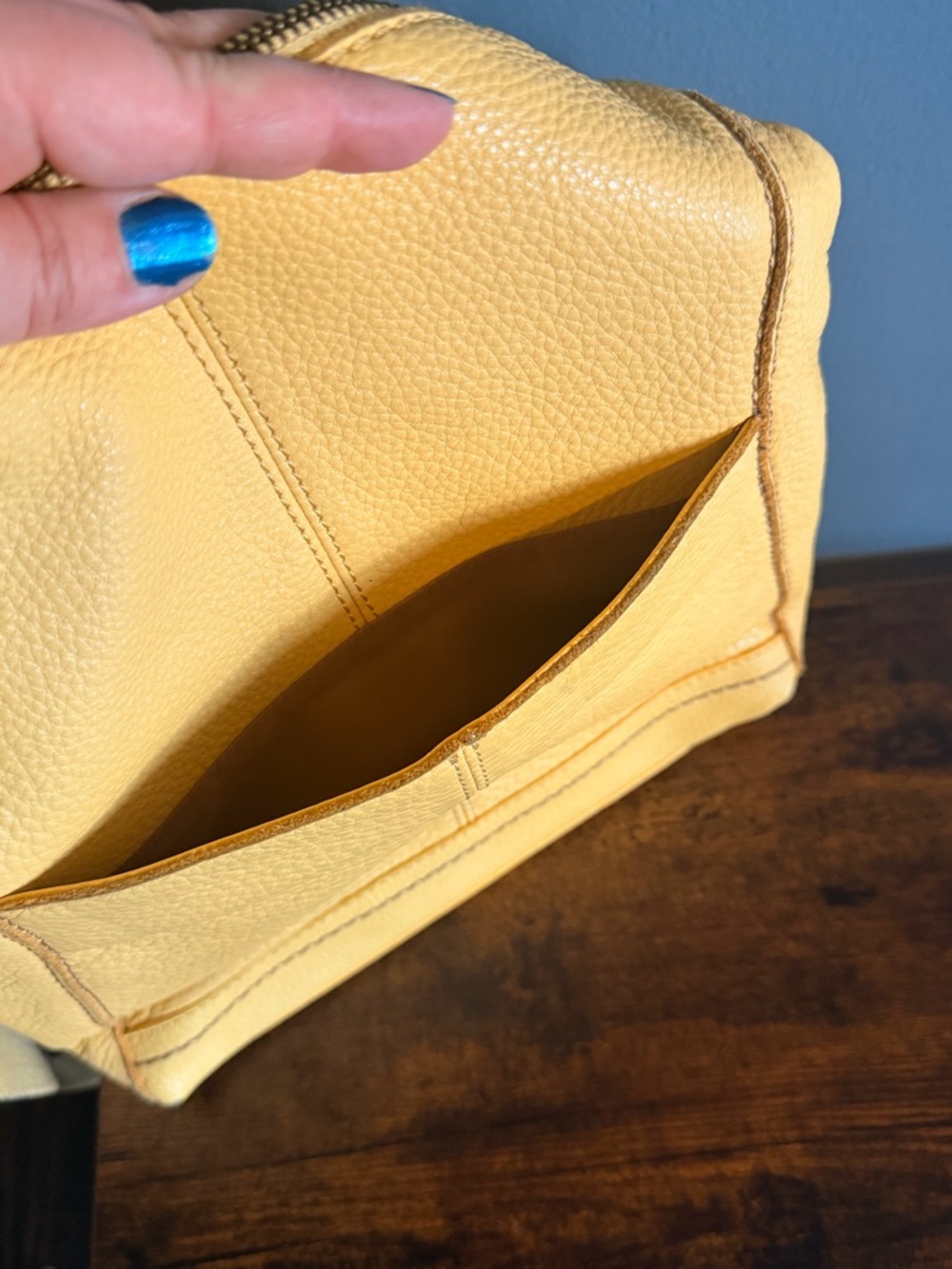 The Sak Buttercup Yellow Pebble Leather Crossbody Bag with Front Zip Pocket - Picture 6 of 11